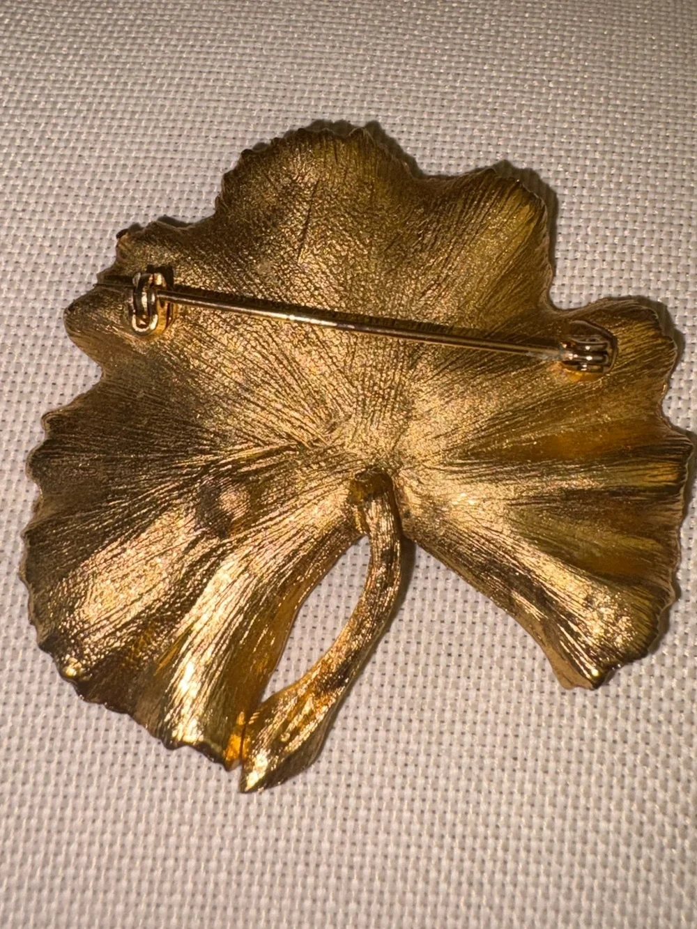 Gold Leaf Decorative Accent with Red Jewel - Elegant Home Accent
